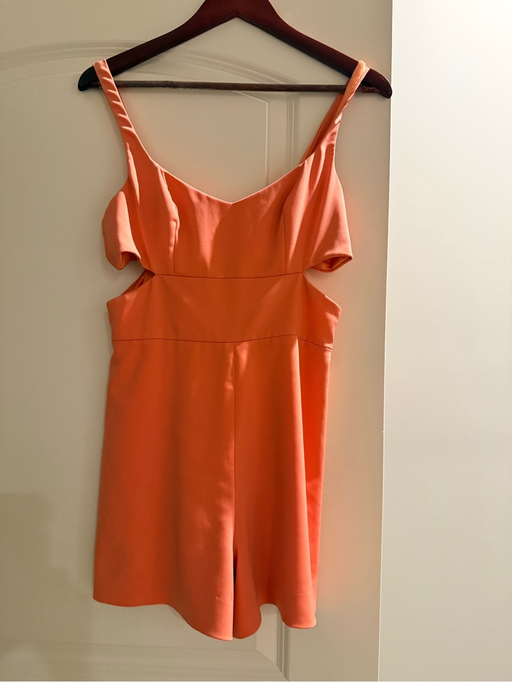 Jay Godfrey Coral-Orange Women’s One-Piece Romper